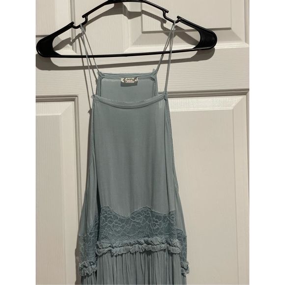 Free People Intimately Lace Inset Swing Dress W/Adjustable Waist String Size M - Picture 2 of 12